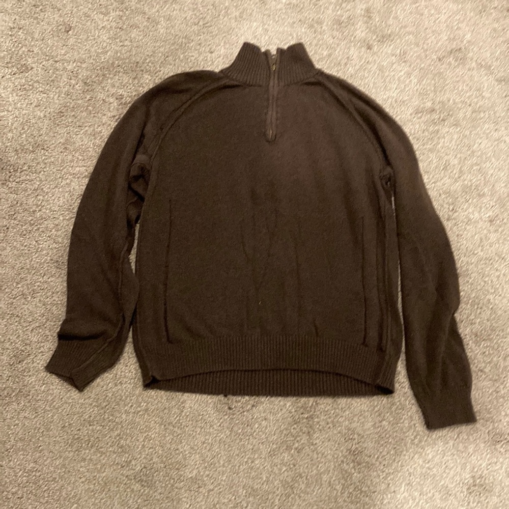 Mens Buckle Brown 1/4 zip sweater. Size XL